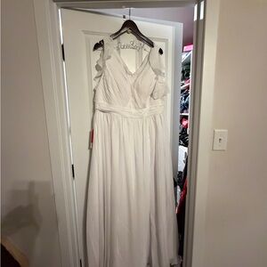 JJs House White Ruffled Wedding Dress
